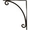 Ekena Millwork Legacy Wrought Iron Bracket, (Single center brace), Antiqued Warm Silver 1 1/2"W x 10"D x 12"H BKTM01X10X12SLEAWS - alternate 8